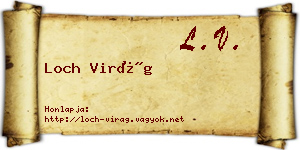 Loch Virág névjegykártya